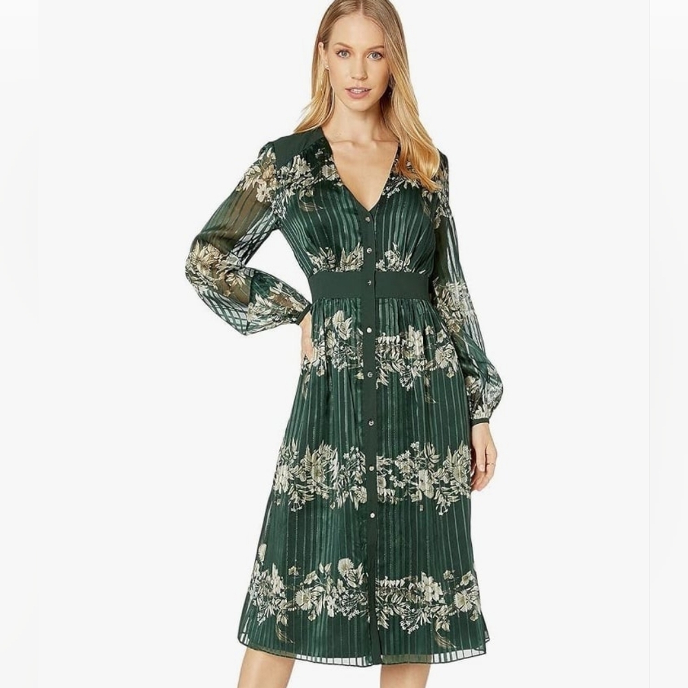 Ted Baker Delyla Meadowsweet Long-Sleeve Midi Dress